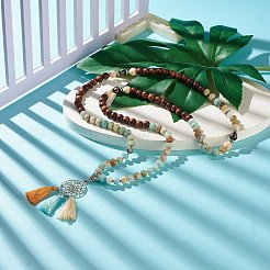 Om Mani Padme Hum Buddhist Necklace&nbsp;NJEW-JN03839