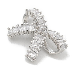 Rack Plating Brass Micro Pave Clear Cubic Zirconia Buttons&nbsp;KK-K293-07A-P