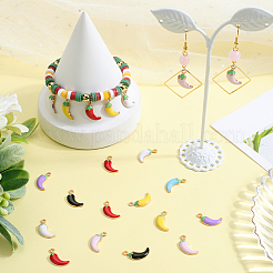 100Pcs Rack Plating Alloy Enamel Pendants&nbsp;FIND-SC0010-85