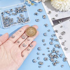 180Pcs 3 Style 304 Stainless Steel Crimp Beads Covers&nbsp;STAS-UN0051-55