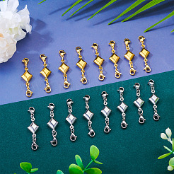 16Pcs 2 Style 304 Stainless Steel Lobster Claw Clasps&nbsp;PALLOY-TAC0264