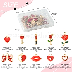 40Pcs 10 Styles Valentine's Day Alloy with Enamel Pendants&nbsp;ENAM-FS0002-39