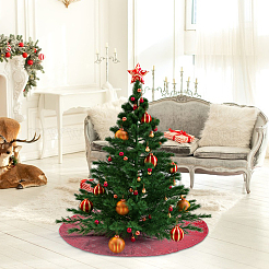 Polyester Christmas Tree Skirt&nbsp;DIY-WH20032-86B