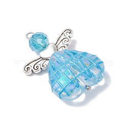 6Pcs 6 Colors Electroplate Glass Pendants&nbsp;PALLOY-TA00307