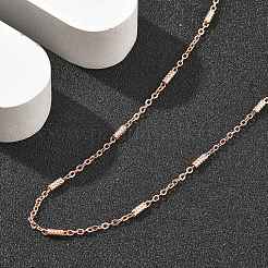 Brass Cable Chain Necklaces for Women&nbsp;NJEW-D302-19RG