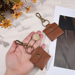 2Pcs PU Leather Finger Ring Storage Bags Pendant Decorations&nbsp;KEYC-CL0001-58A