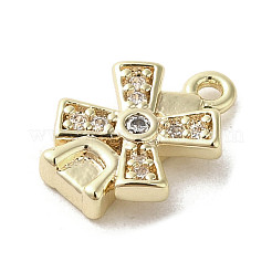 Brass Micro Pave Cubic Zirconia Charms&nbsp;LS-KK-C043-02G