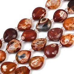 Natural Fire Crackle Agate Beads Strands&nbsp;G-K393-E01-10x12