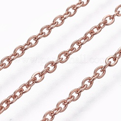 304 Stainless Steel Cable Chain Necklaces&nbsp;NJEW-P248-01RG