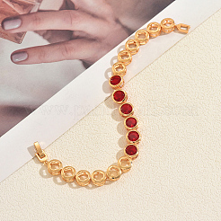 Vintage Brass Micro Pave Cubic Zirconia Link Chain Bracelets for Women&nbsp;YS3082