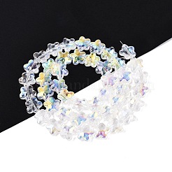 Electroplate Transparent Glass Beads Strands&nbsp;EGLA-N057-07A-01