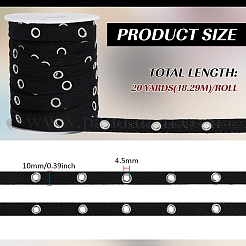 20 Yardcs Cotton Ribbon with Stainless Steel Eyelets&nbsp;OCOR-BC0009-65A-01
