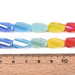 Electroplate Opaque Glass Beads Strands&nbsp;EGLA-N022-10B-B01