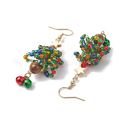 Glass Seed Beaded Dangle Earrings&nbsp;EJEW-MZ00170