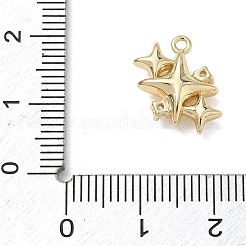 Brass Micro Pave Clear Cubic Zirconia Charms&nbsp;CU-CBACBD7-05G