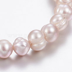 Natural Pearl Charm Bracelets&nbsp;BJEW-K197-02B