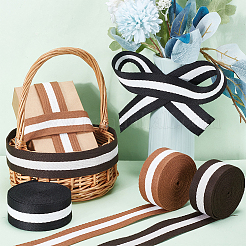 15 yards 3 colors Ethnic Style Flat Polycotton Stripe Ribbon&nbsp;OCOR-WR0001-18