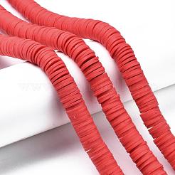 Flat Round Handmade Polymer Clay Beads&nbsp;CLAY-R067-12mm-30