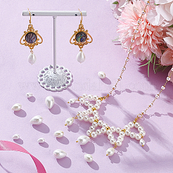 160Pcs 3 Styles Glass Pearl Teardrop Beads&nbsp;HY-NB0001-06B