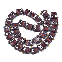 Handmade Bumpy Lampwork Beads Strands&nbsp;LAMP-N021-035A