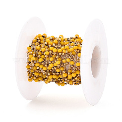 Handmade Seed Beads Round Link Chains&nbsp;CHS-T006-32G