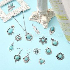 15Pcs 15 Styles Synthetic Turquoise Pendants&nbsp;FIND-CJ0004-26