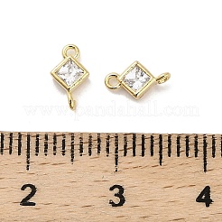 10Pcs Brass Crystal Rhinestone Connector Charms&nbsp;KK-V006-04G-03