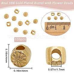 100Pcs Rack Plating Alloy Beads&nbsp;FIND-BBC0003-34