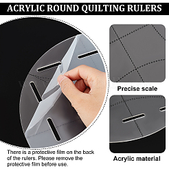 2Pcs 2 Style Acrylic Quilting Rulers&nbsp;DIY-AR0002-54