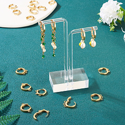 16Pcs 4 Styles Brass Hoop Earring Findings&nbsp;KK-TA0002-77