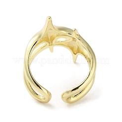 Brass Star Open Cuff Ring for Women&nbsp;LS-RJEW-A042-01A
