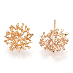Brass Stud Earring Findings&nbsp;X-KK-T038-494G
