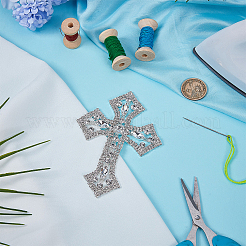 1Pc Cross Alloy Glass Rhinestone Decoration&nbsp;FIND-FG0004-94