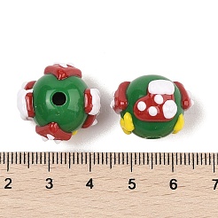 Christmas Theme Hand Painted Acrylic with Enamel Beads&nbsp;MACR-C006-01A