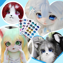 4Pcs 4 Styles Eye PVC Self-Adhesive Stickers&nbsp;DIY-PH0032-300
