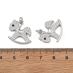 SHEGRACE Brass Micro Pave Black Cubic Zirconia Pendants&nbsp;XGRQ4S655-746P