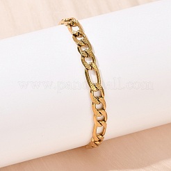 304 Stainless Steel Figaro Chain Bracelets for Women&nbsp;BJEW-G757-15G