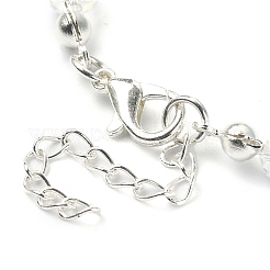 Flower Glass Beaded Link Bracelet with Alloy Clasps for Women&nbsp;BJEW-TA00310-01