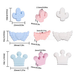 18Pcs 9 Style Food Grade Eco-Friendly Silicone Beads&nbsp;SIL-CA0002-04