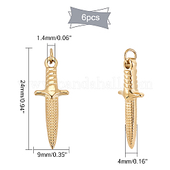 6Pcs 304 Stainless Steel Pendants&nbsp;STAS-UN0031-18