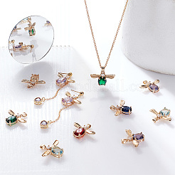 16Pcs 8 Colors Glass Pendants&nbsp;GLAA-GA0001-31