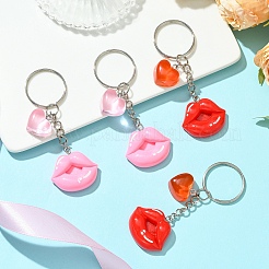 2Pcs Resin Pendants Keychain&nbsp;KEYC-YW00191-01