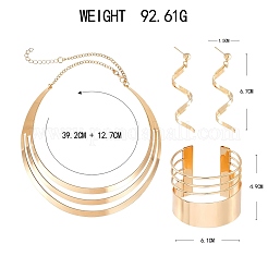 Alloy Pendant Necklaces & Stud Dangle Earrings & Cuff Bangles Sets&nbsp;FS-WG2E0CA-02