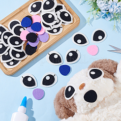 4Bags Eye & Mouth Wool Needle Felting Decoration&nbsp;DIY-PH0031-14B