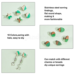 DIY Two Tone Stud Earring Making Finding Kits&nbsp;DIY-PH0006-52