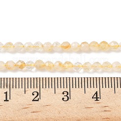 Heated Natural Citrine Beads Strands&nbsp;X-G-L622-C05-3mm-B