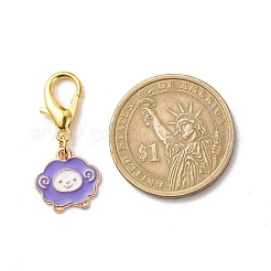 Alloy Enamel Sheep Pendant Decorations&nbsp;HJEW-JM00706