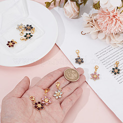 10Pcs 5 Colors Alloy Rhinestone Pendant Decorations&nbsp;HJEW-DR00169