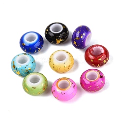 Baking Paint Opaque Acrylic European Beads&nbsp;OACR-Q200-33B