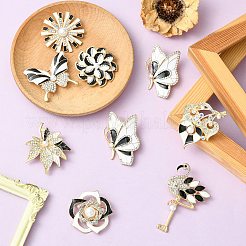 8Pcs 8 Styles Enamel Pins&nbsp;JEWB-CJ0003-16